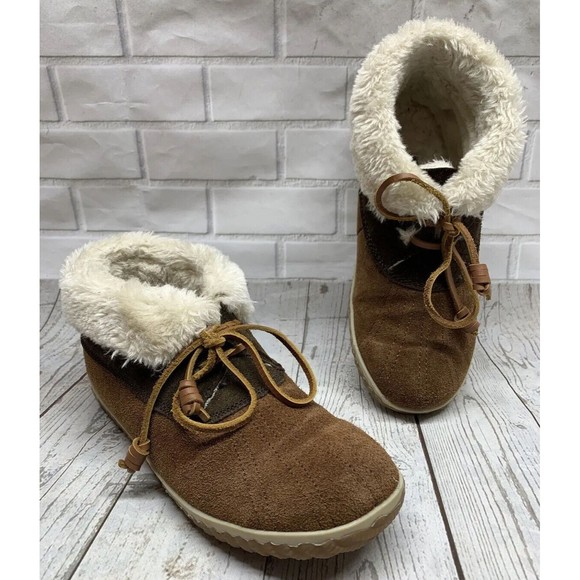 SPERRY Shoes - Size 7M - Sperry Top Sider Women's boots WSW5003 Brown Suede Leather w/ Faux Fur